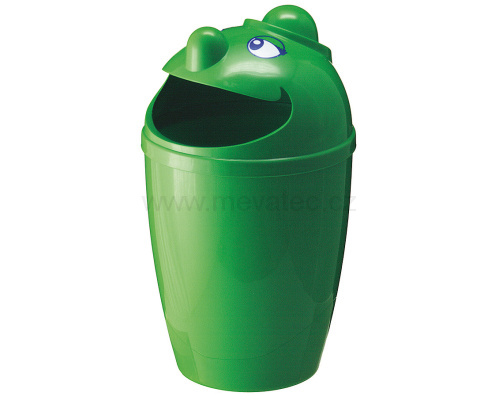 Waste bin with face - green