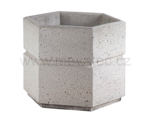 Flower container - hexagon h 550