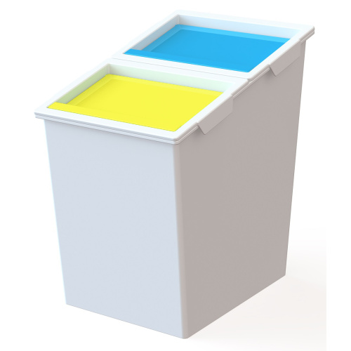 Plastic waste bin – two compartments