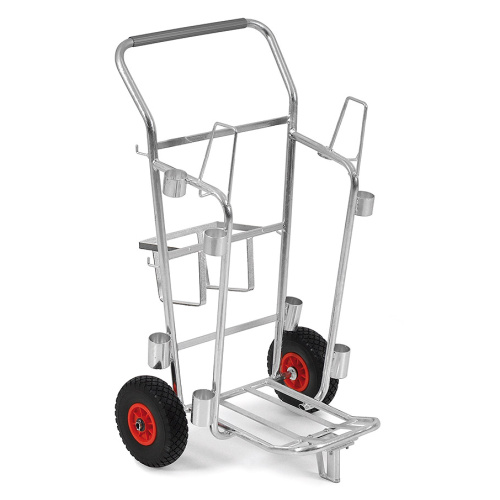 Cleaning trolley which can be equipped with a plastic bin