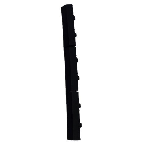 Plastic mat end piece with pins - black
