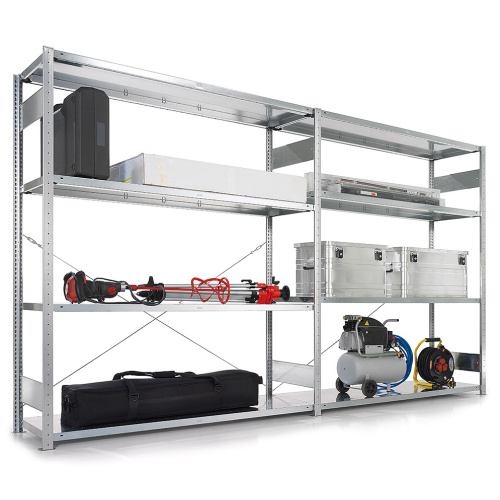 Screwless shelf rack - 2500 x 1500 x 400 mm, extension panel