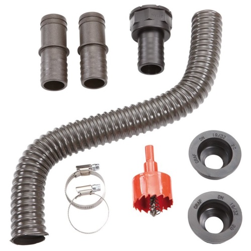 Connection kit for rainwater tanks - brown