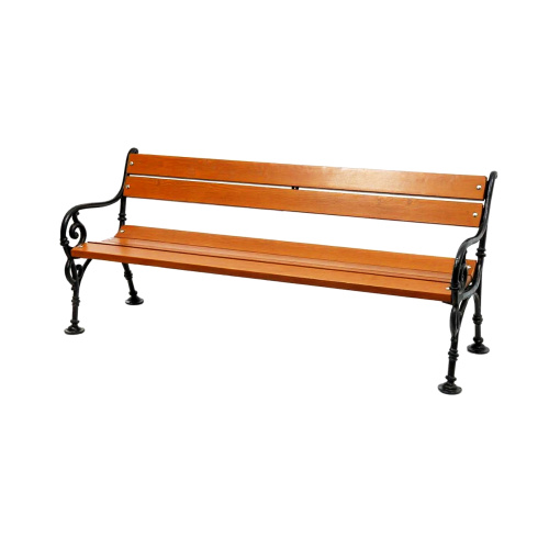 Cast-iron bench with soft wood Wien