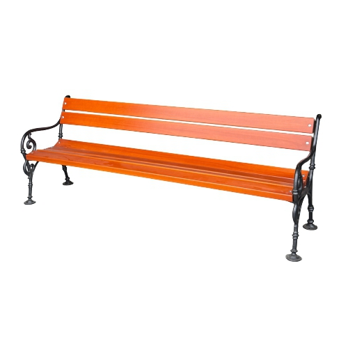 Cast-iron bench with soft wood Wien