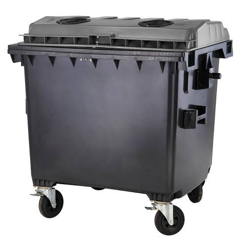 Plastic container for waste separation – 1100 l – For metal/with lock