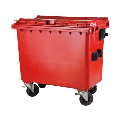 Plastic container 770 l flat lid-red