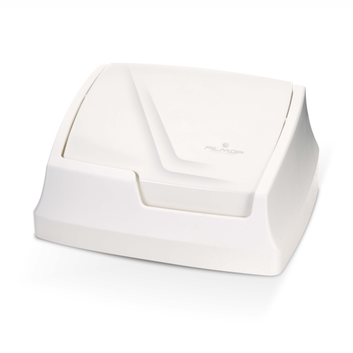 Lid with a flap for waste bin – white colour