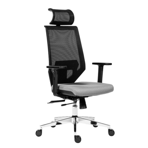 Office chair with mesh backrest – EDGE - Grey