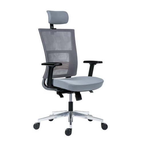 Office chair with mesh backrest – NEXT - Grey