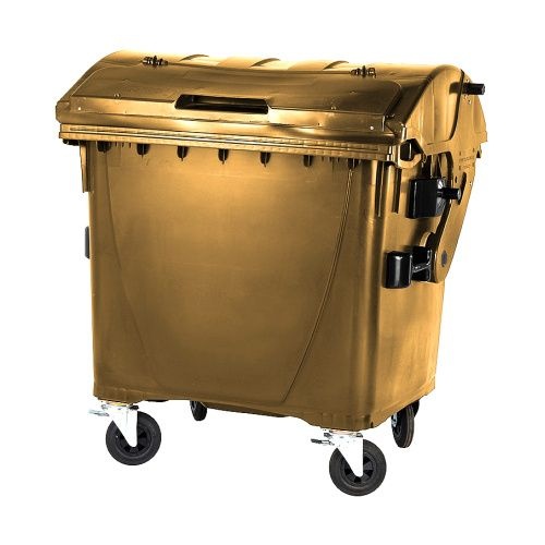 Plastic container 1100 lt. - brown lid in the lid