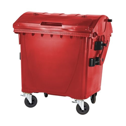 Plastic container 1100 liters black-red V/V