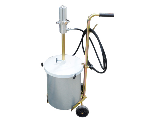 Air-operated pump for lubricants