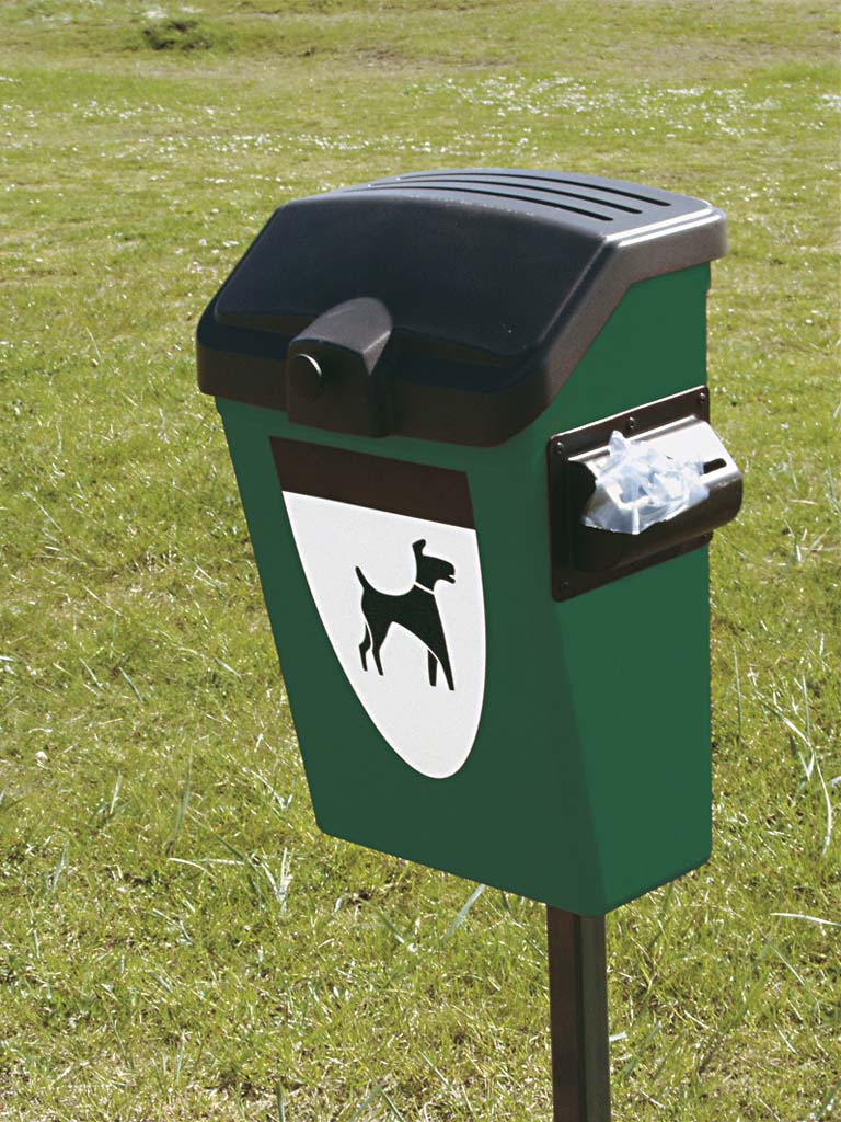 Bin for dog excrements FIDO 25 l – with magazine