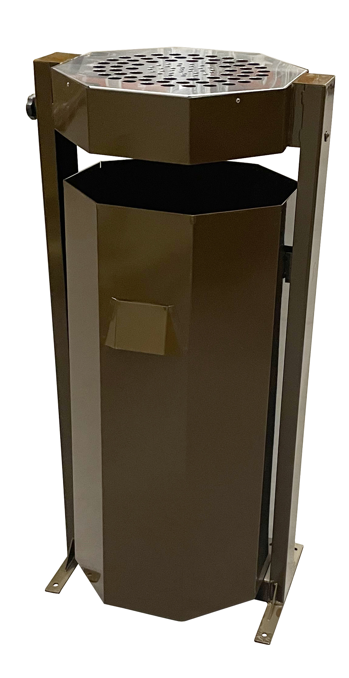 Exterior waste bin with ashtray – 75 l