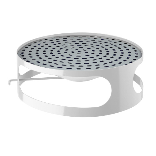 Lid for concrete basket with ashtray