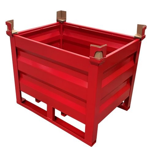 Fence pallet with sleds - red