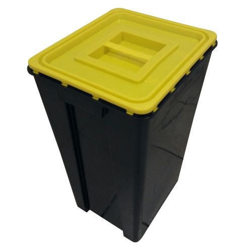 Container for medical waste 30 l. UN black yellow lid