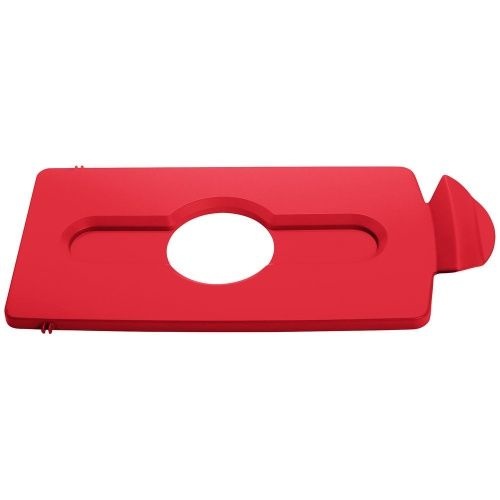 Lid to the recycling center - red