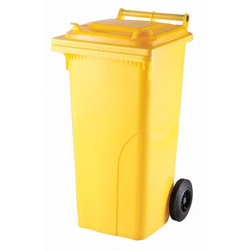 Plastic dust bin 140 l. - yellow