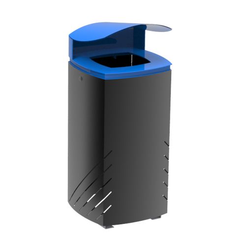 Outdoor waste bin MIELEK M - blue lid