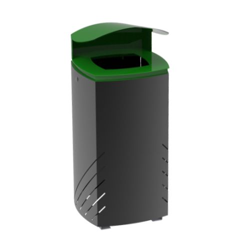 Outdoor waste bin MIELEK M - green lid