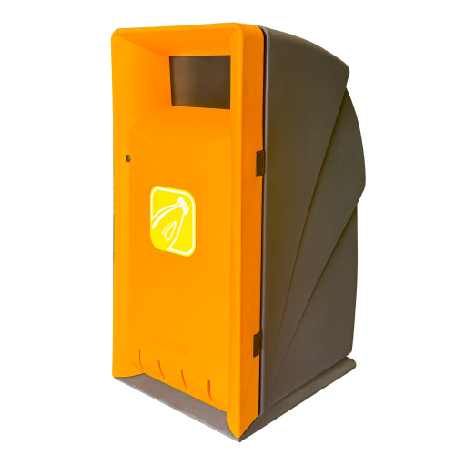 Re-Point waste receptacle shelter - yellow