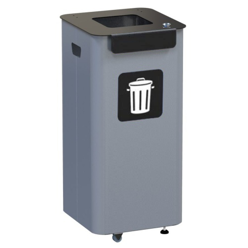 Outdoor waste bin - black
