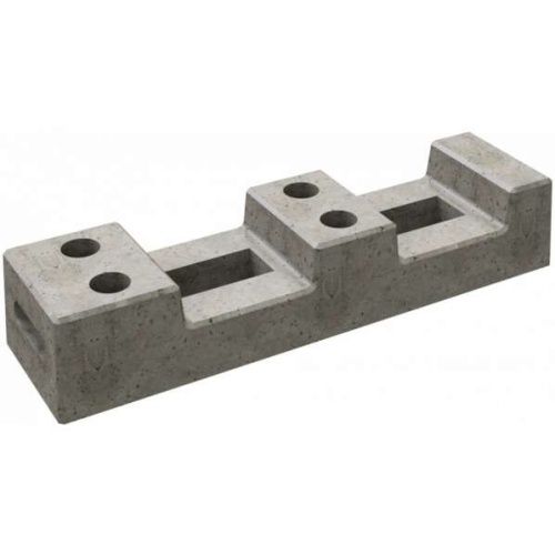 Concrete footing for mobile fencing