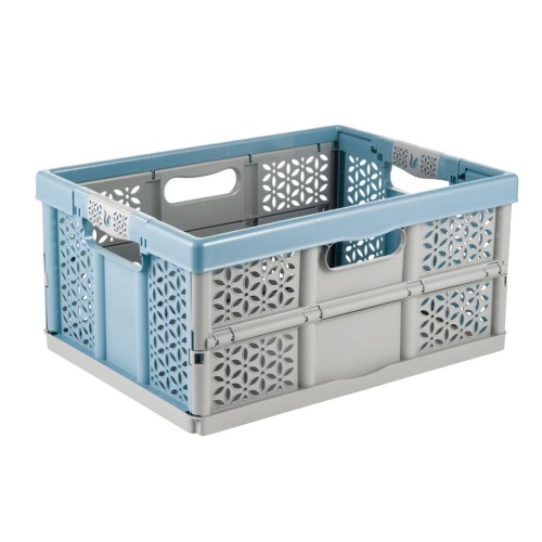 Folding crate – blue/gray 32 l.