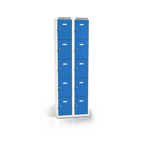 Wardrobe with 10 cases - greyish-blue