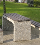 Concrete benches and tables