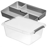 Organizers and transport boxes
