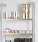 With tray shelves
