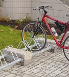 Concrete bike stands