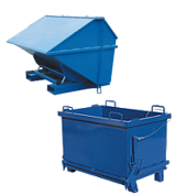 Metal tipping containers